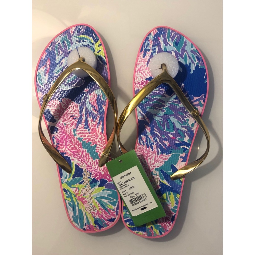BNWT Lilly Pulitzer flip flops
